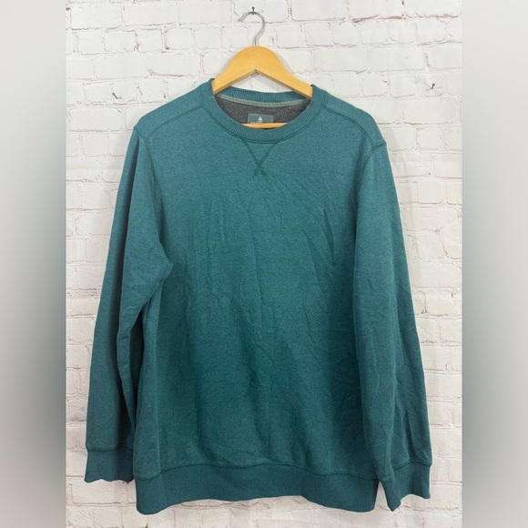 G.H. Bass SweatShirt Mens Size Medium Teal Green Crewneck Casual - Picture 1 of 8